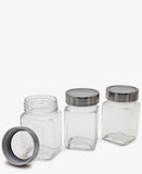 3 Piece Glass Jar  - Clear