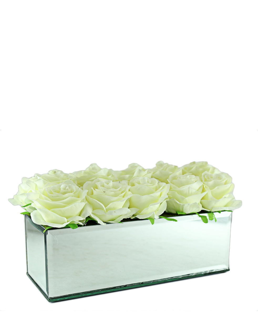 Majestic Roses Mirror Box - Yellow