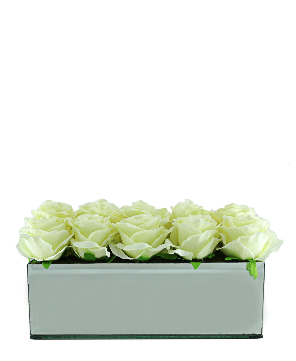 Majestic Roses Mirror Box - Yellow
