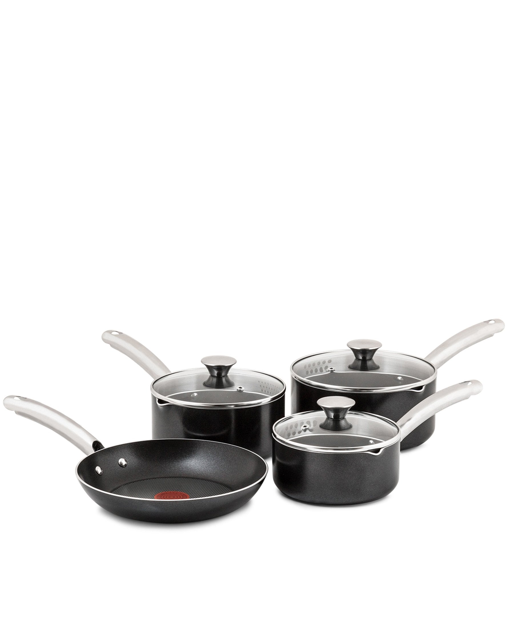 Tefal Easy Strain 7 Piece Cookware Set - Black