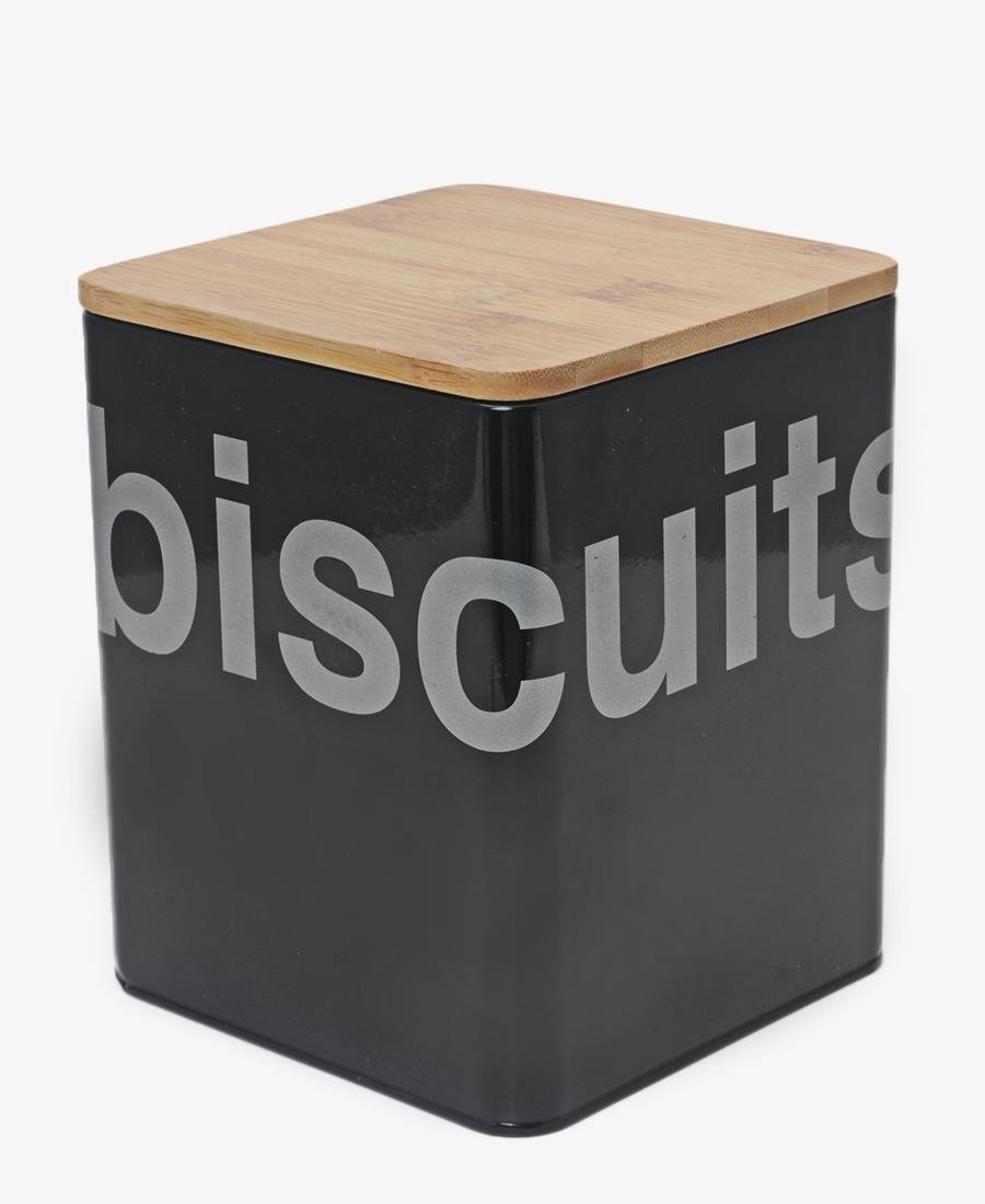 Air Tight Biscuit Tin - Black