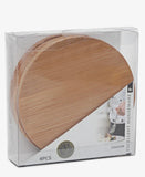 Set Of 4 Bamboo Coasters - Beige