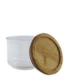 Canister With Bamboo Lid 400ML - Clear