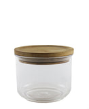 Canister With Bamboo Lid 400ML - Clear