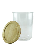 Canisher With Bamboo Lid 700ML - Clear