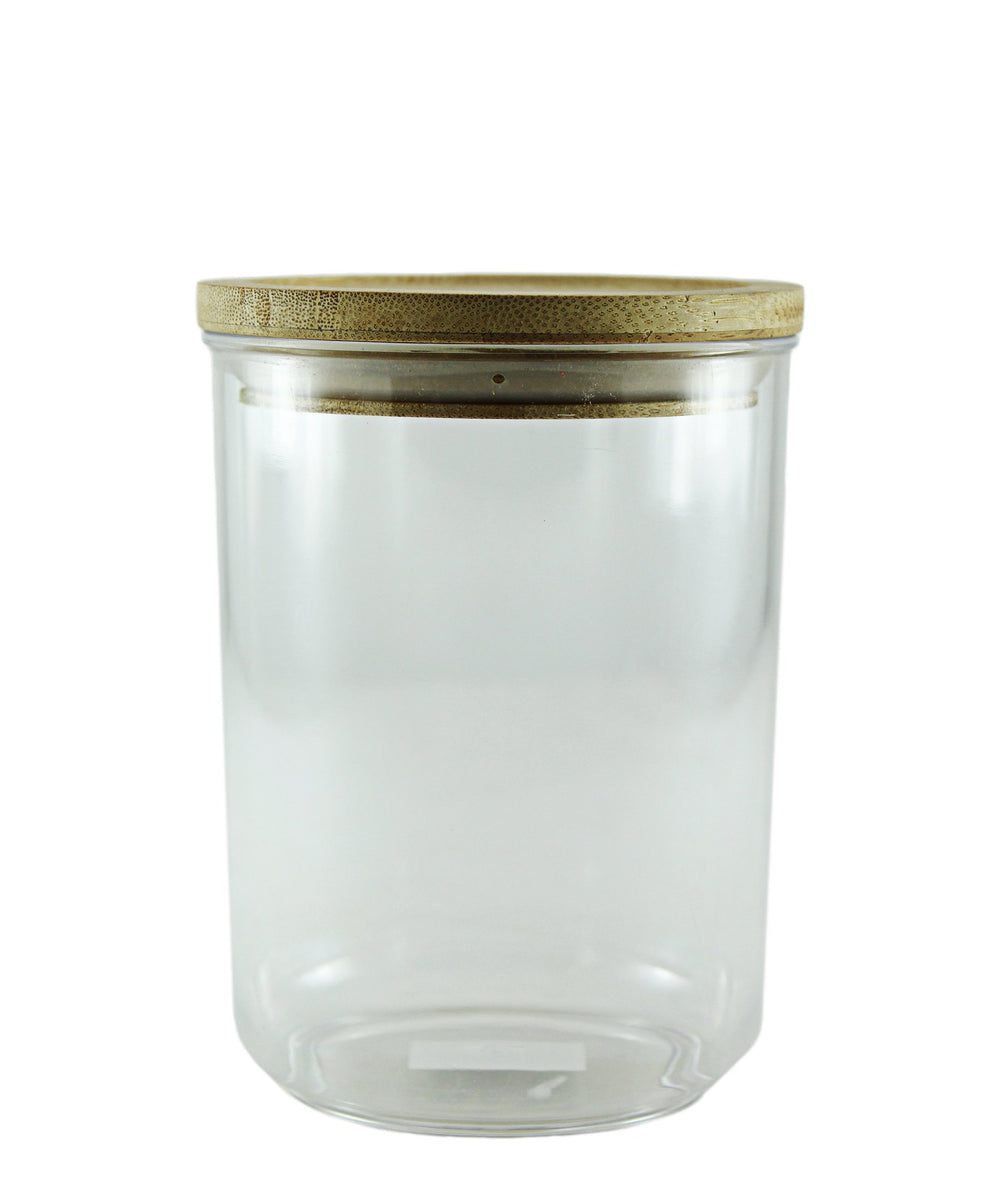 Canisher With Bamboo Lid 700ML - Clear
