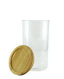 Canister With Bamboo Lid 1LT - Clear