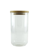 Canister With Bamboo Lid 1LT - Clear