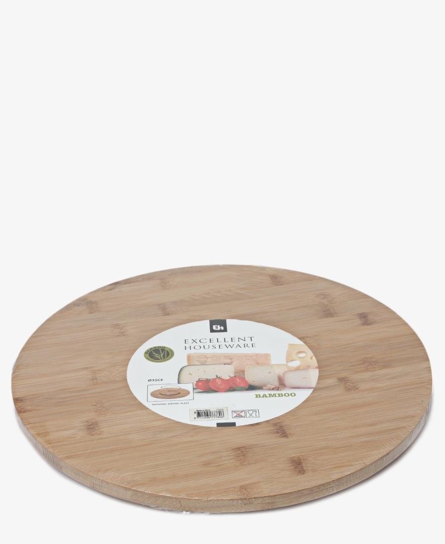 Bamboo Revolving Cheese Board - Beige