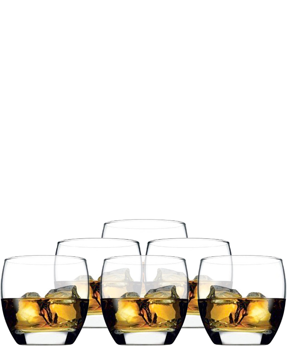 Pasabahce Barrel Whiskey Glasses Set Of Six 340ML - Clear