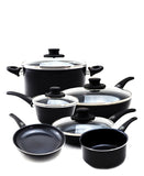 GreenPan GreenLife Diamond 14 Piece Pot Set - Black