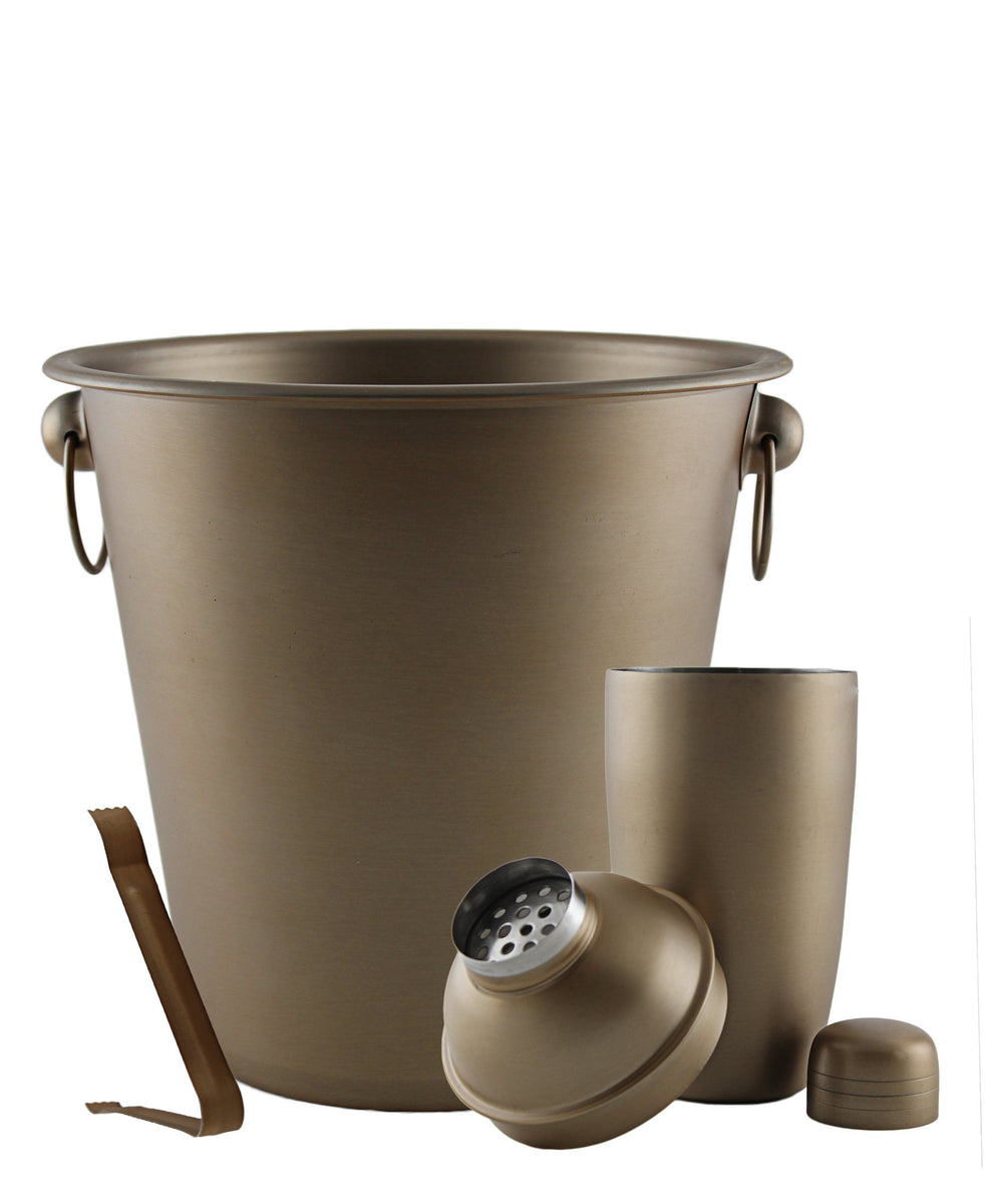 Bar Set 4 Piece - Matt Bronze