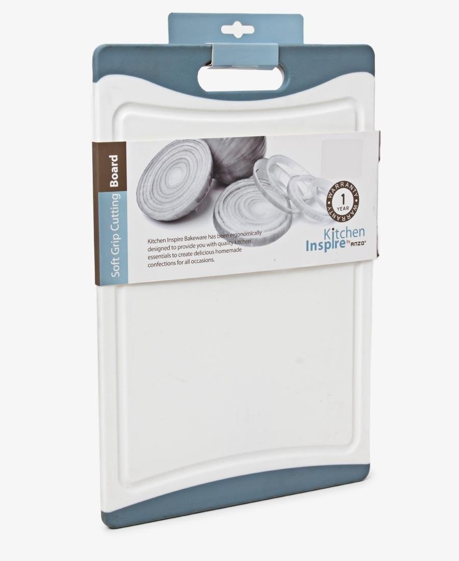 Kitchen Inspire Soft Grip Cutting Board - White