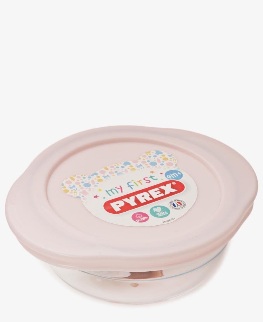 Pyrex 350Ml Round Dish With Lid - Light Pink