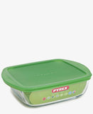 Pyrex 2.2Lt Square Dish With Lid - Clear