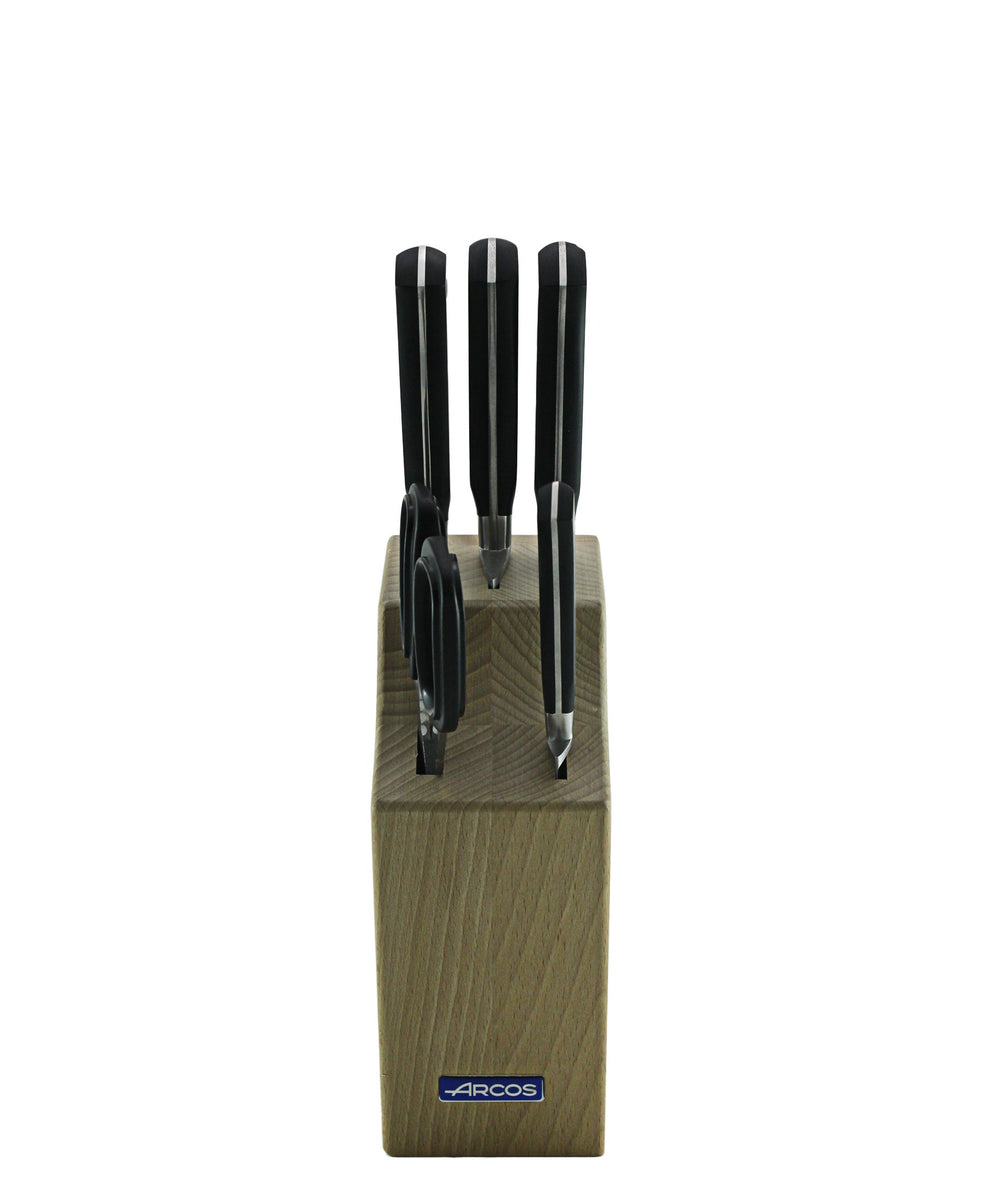 Arcos Knife Block Set 6 Piece - Brown