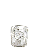 Majestic Crystal Candle Holder - Silver
