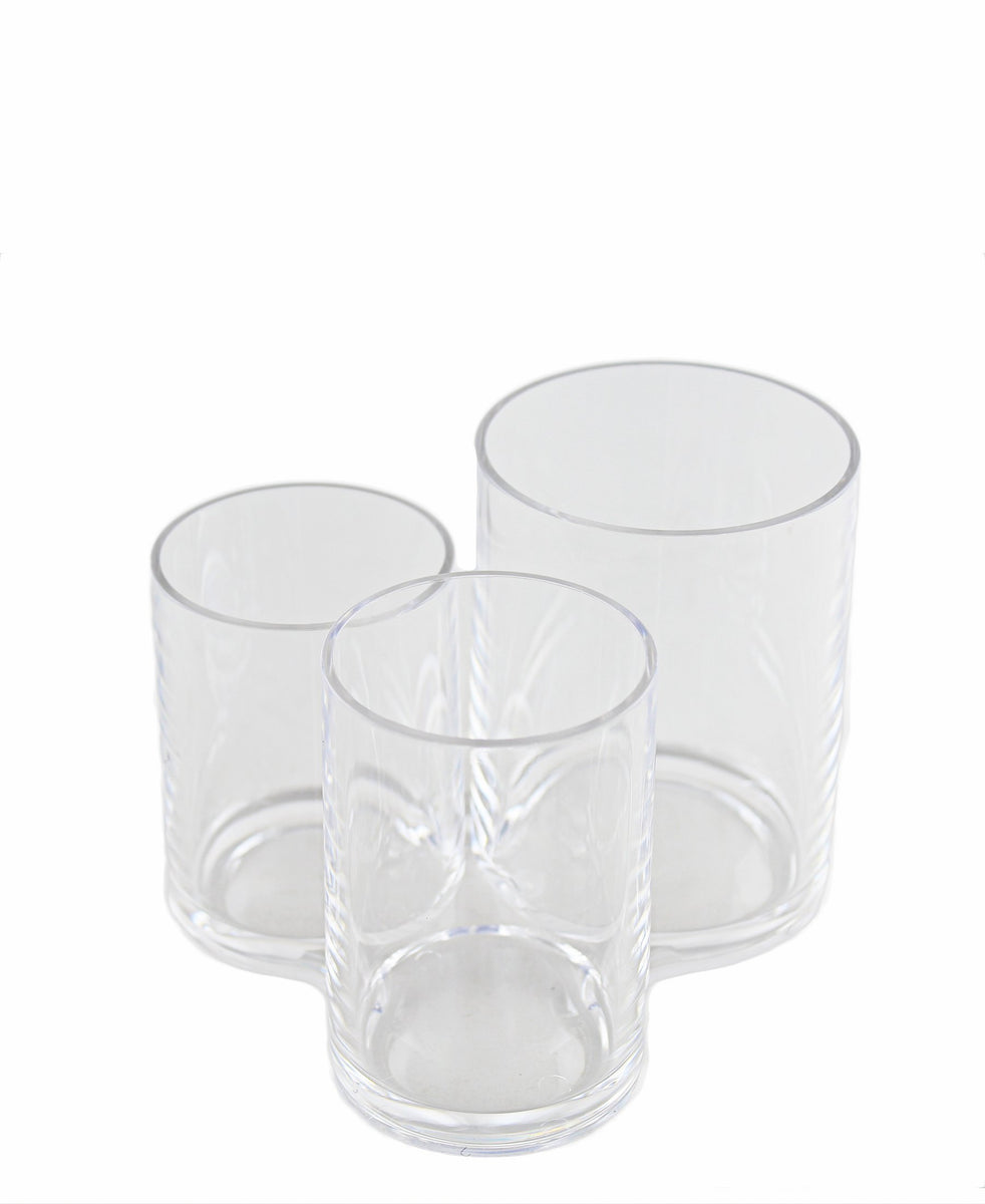 Excellent Houseware Make Up Display Tri Unit - Clear