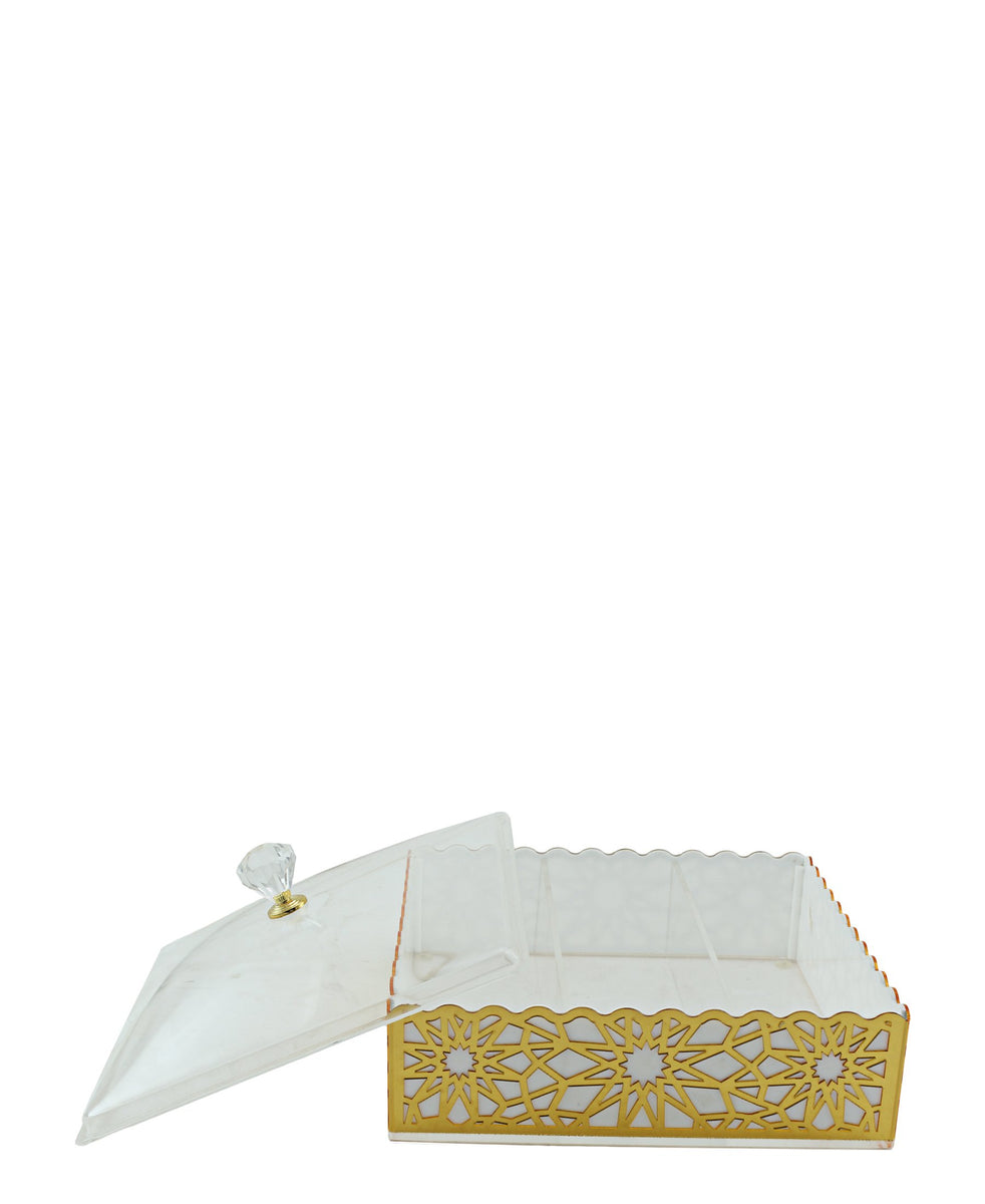 Acrylic Server 3 Sections - Gold