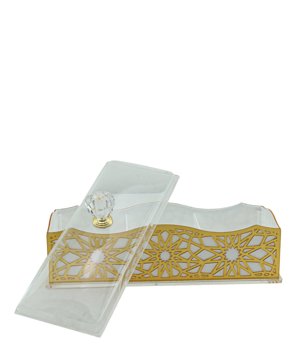 Regent Acrylic Server 3 Sections - Gold