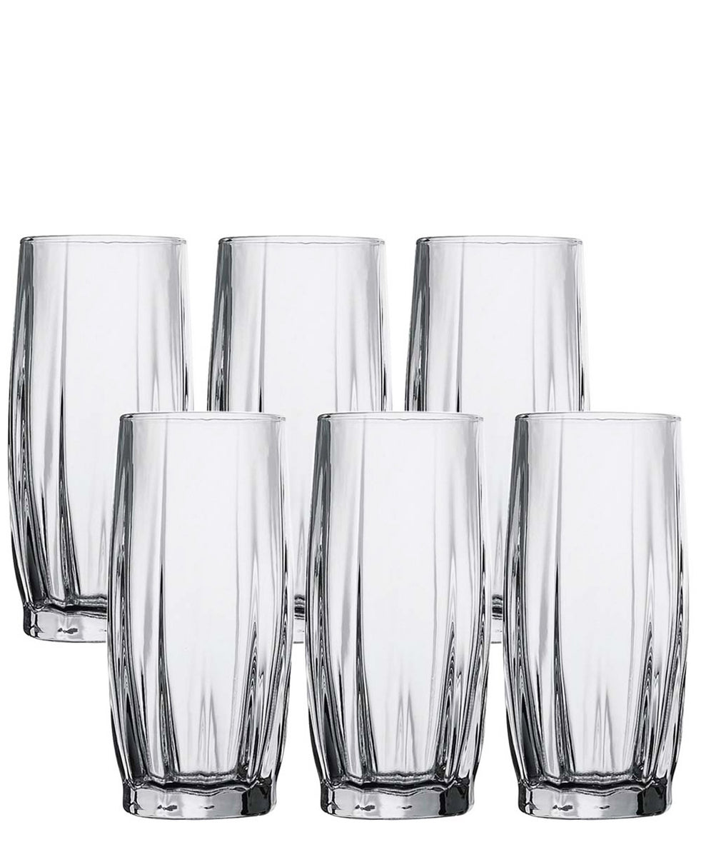 Pasabahce Dance Hi Ball Glasses Set Of Six - Clear