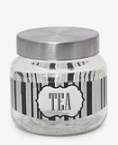 Glass Tea Jar - Silver