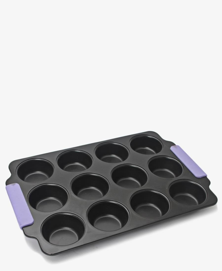 12 Cup Muffin Pan - Black