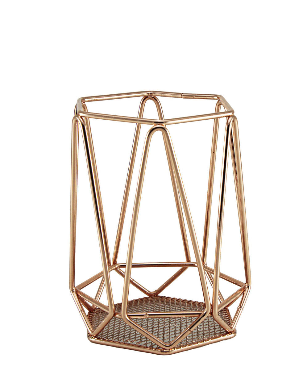 Regent Copper Plated Utensil Holder - Rose Gold