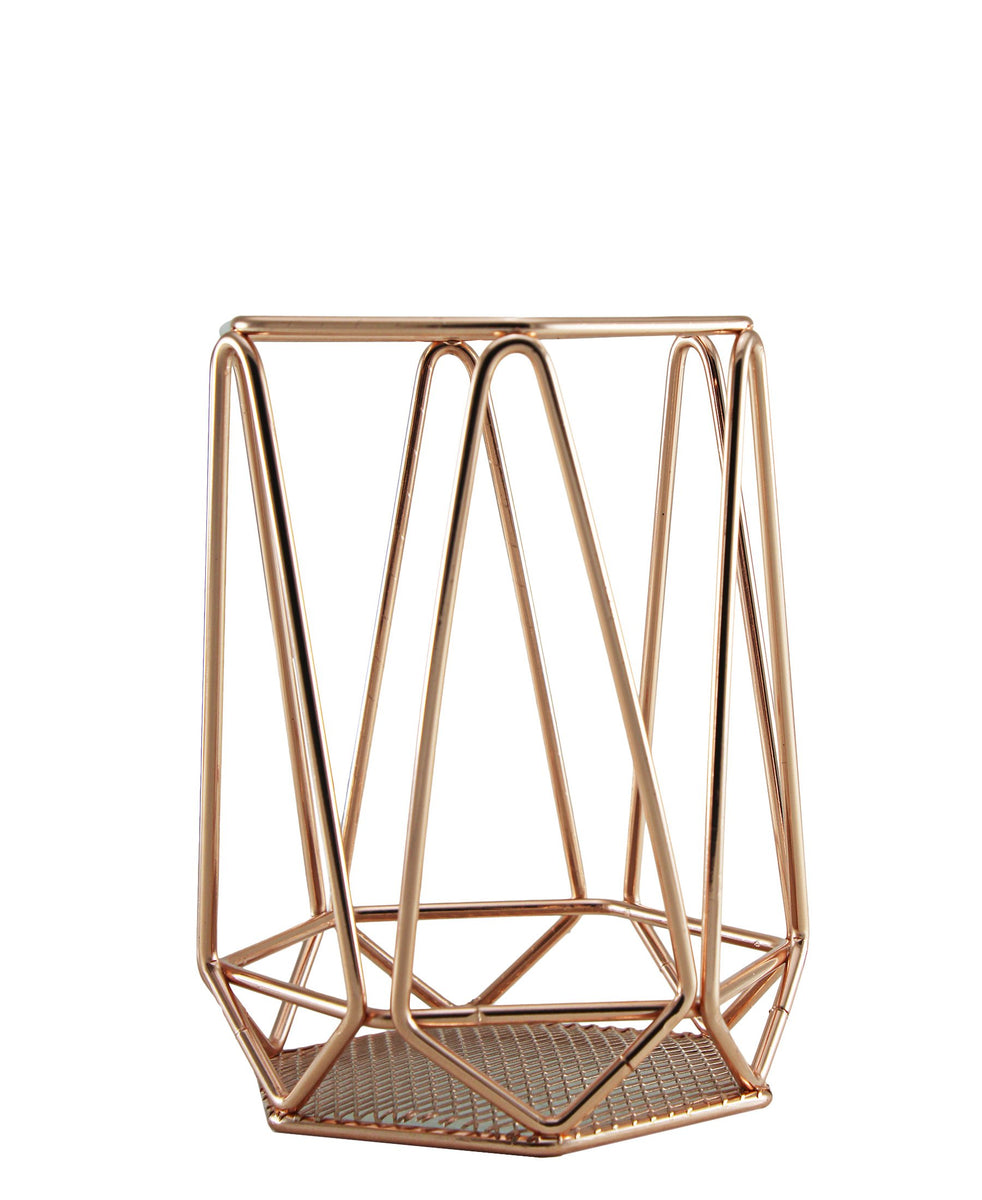 Regent Copper Plated Utensil Holder - Rose Gold