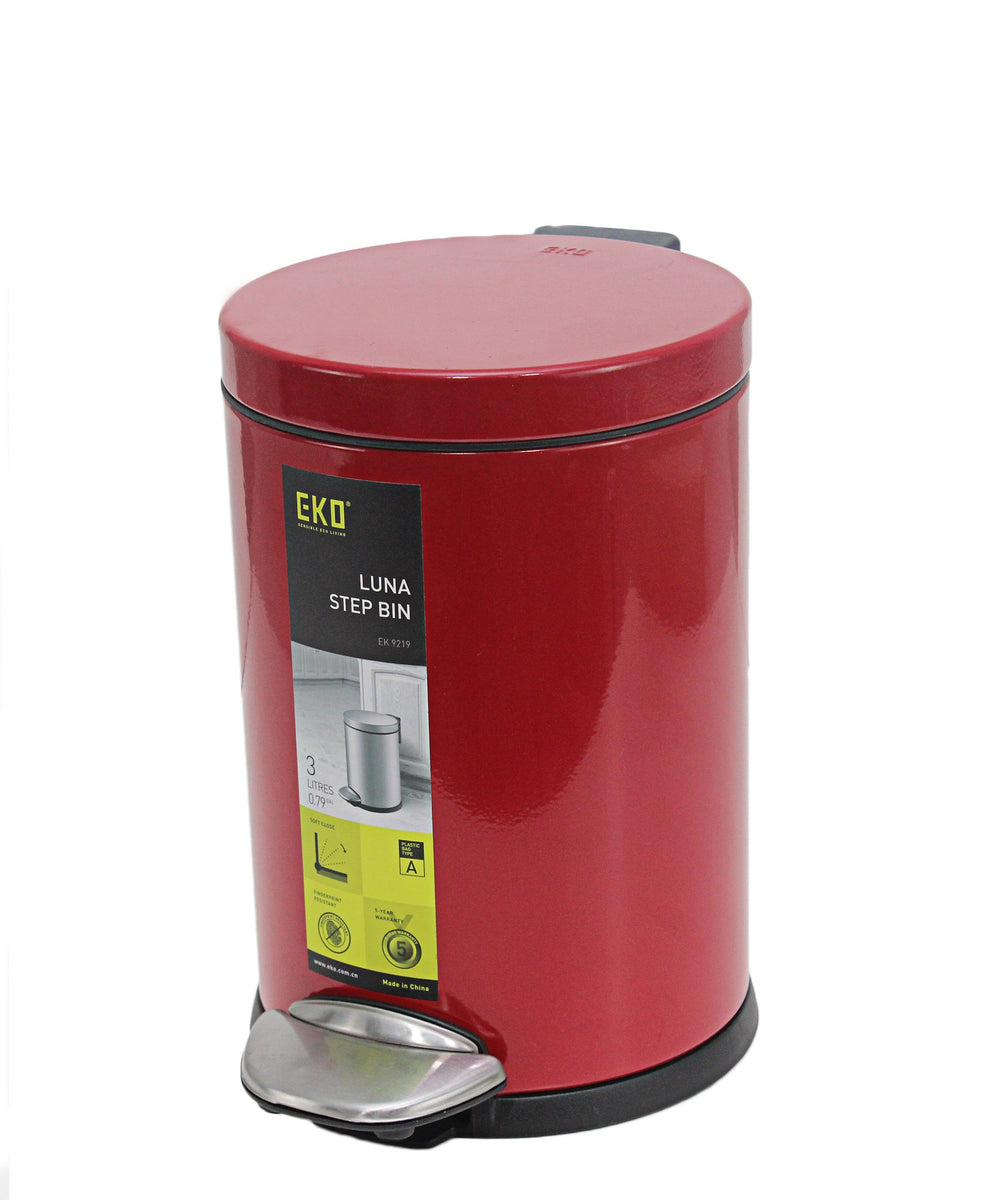 EKO Luna Step Bin 3LT - Red