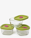 3 Piece Heat Baby Food Containers - Green