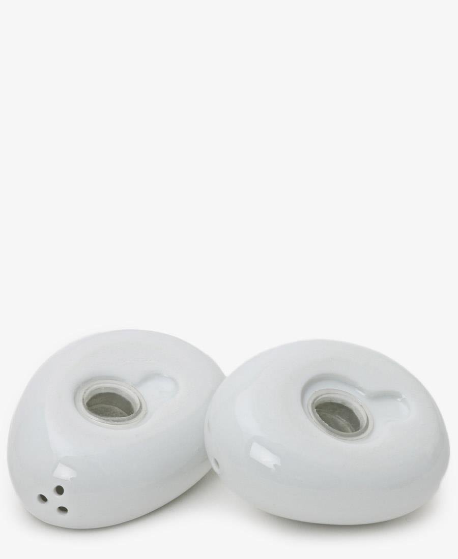 Eetrite Pebble Salt & Pepper Shakers - White
