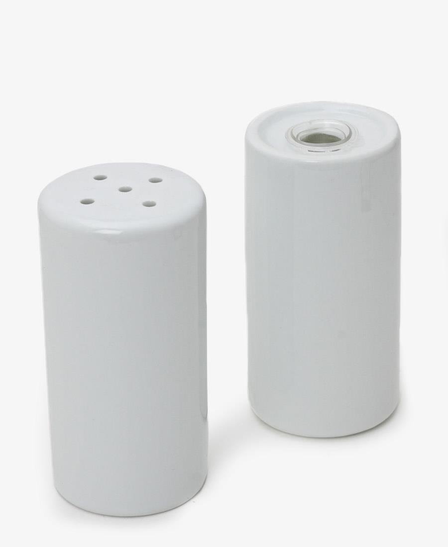 Eetrite Cylinder Salt & Pepper Shakers - White