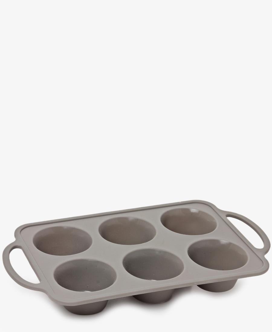 Eetrite 6 Cup Silicone Muffin Pan - Taupe