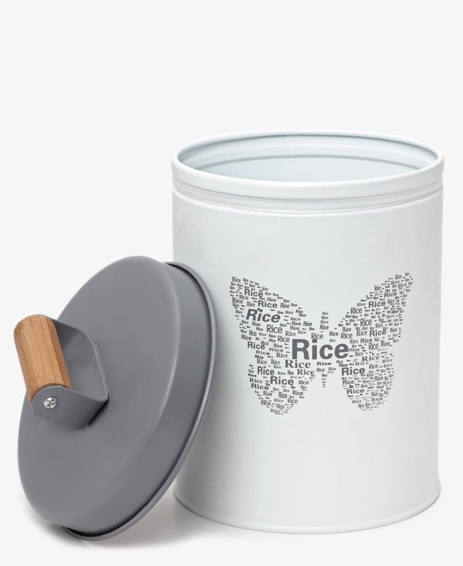 Round Rice Canister  - White