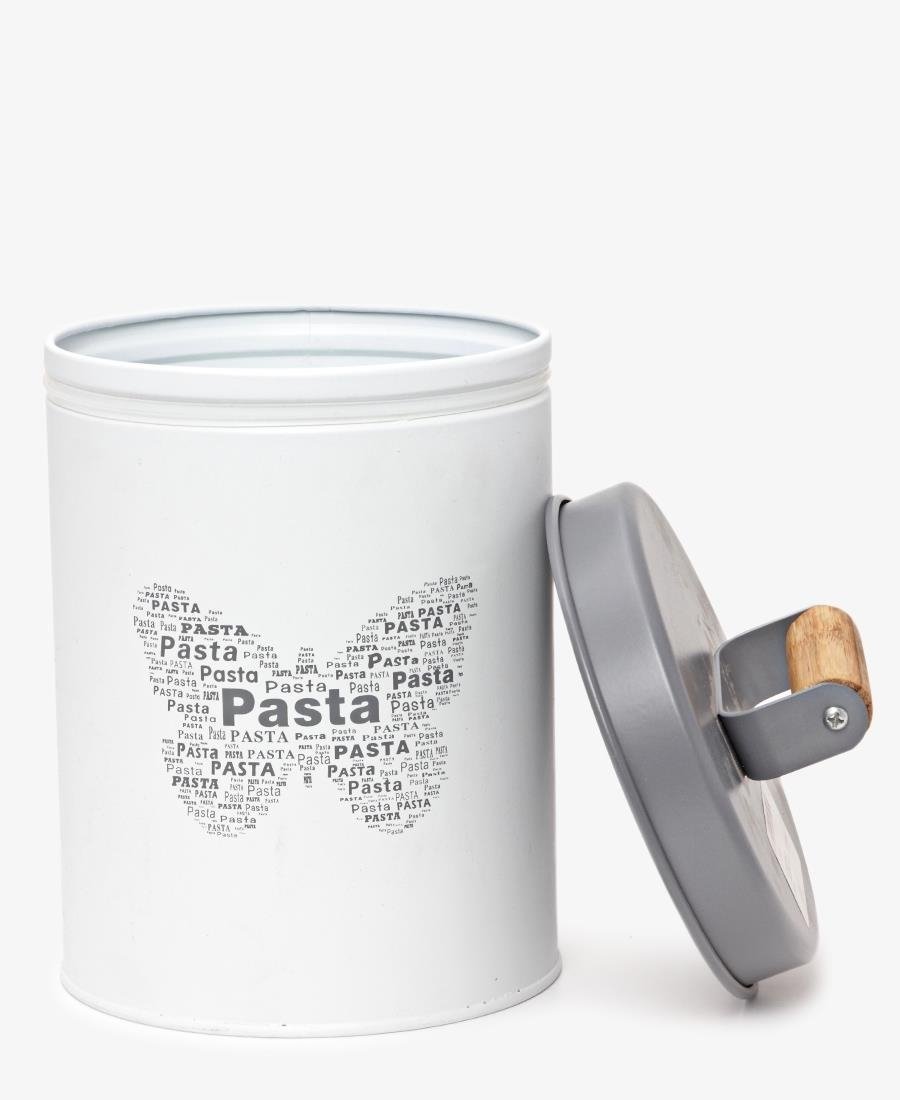 Round Pasta Canister - White