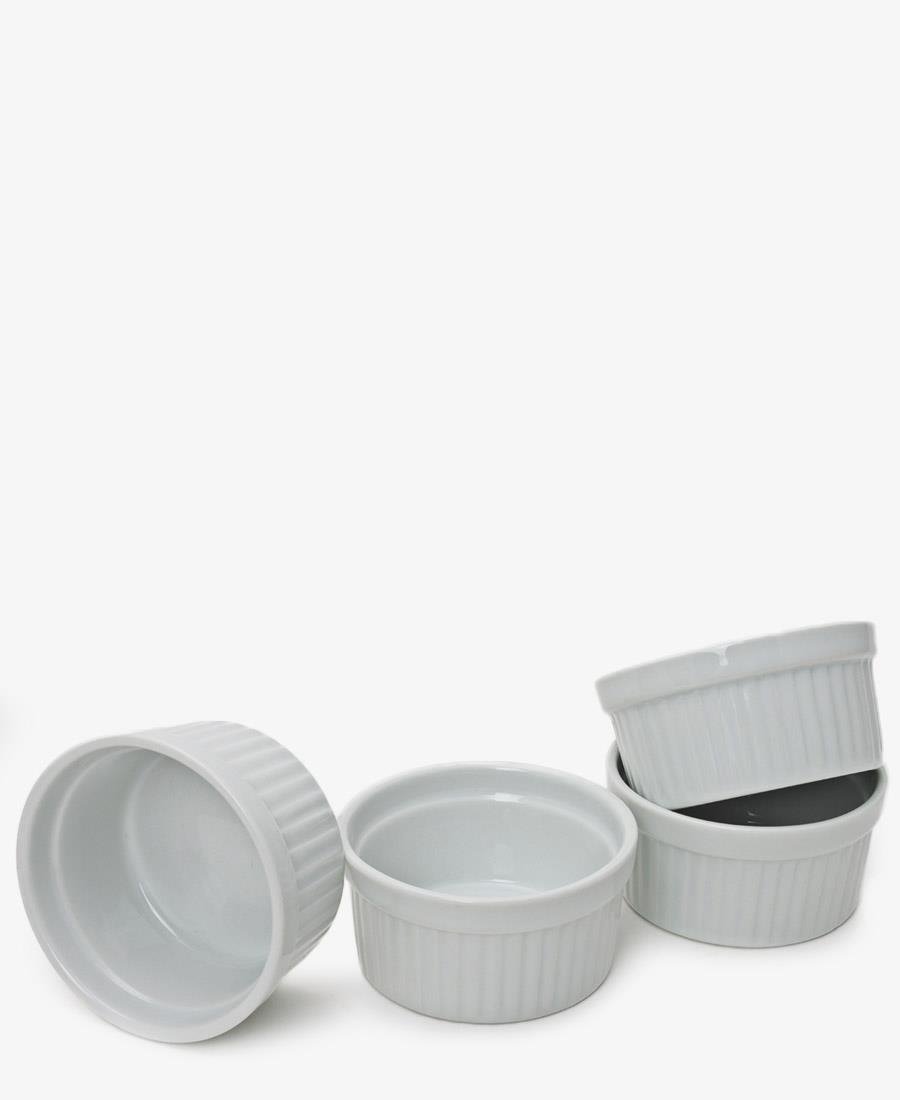 Ettrite 4 Piece Ramekins Set - White