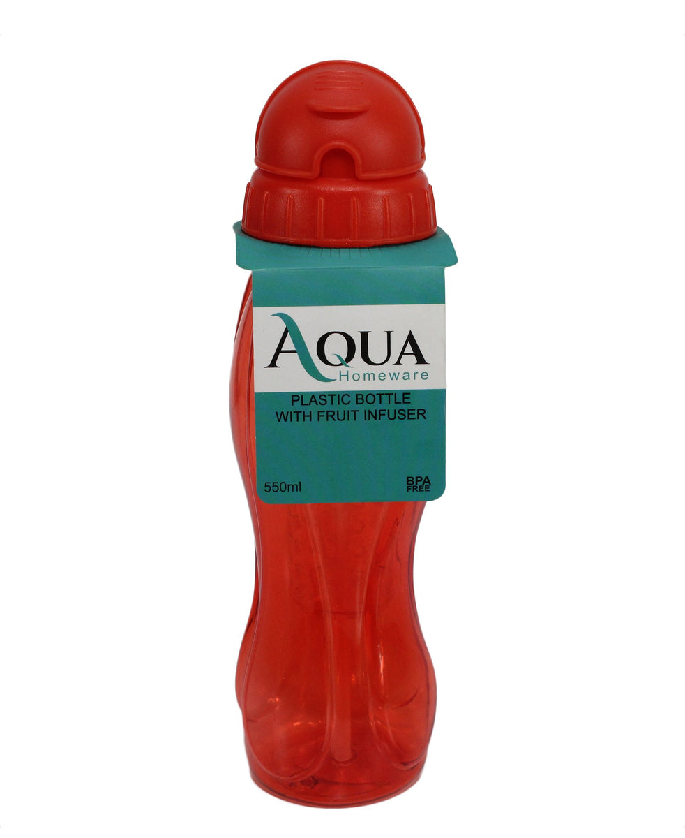 Auqa Water Bottle With Friut Infuser - Red