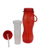 Auqa Water Bottle With Friut Infuser - Red