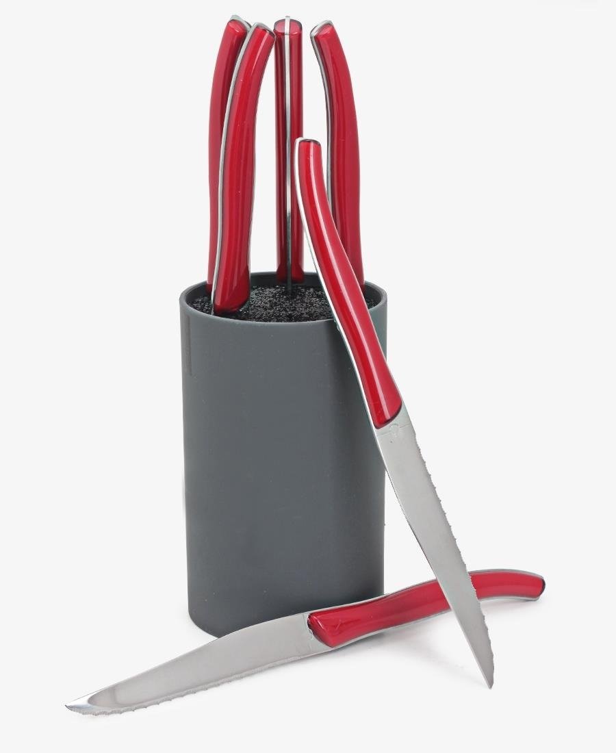 Amefa 6 Piece Steak Knife - Red