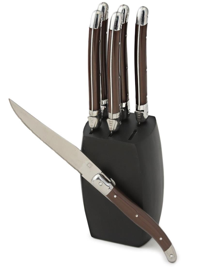 Amefa 6 Piece Steak Knife - Brown