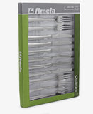 Amefa 12 Piece Stainless Steel Steak Knife Set - Silver