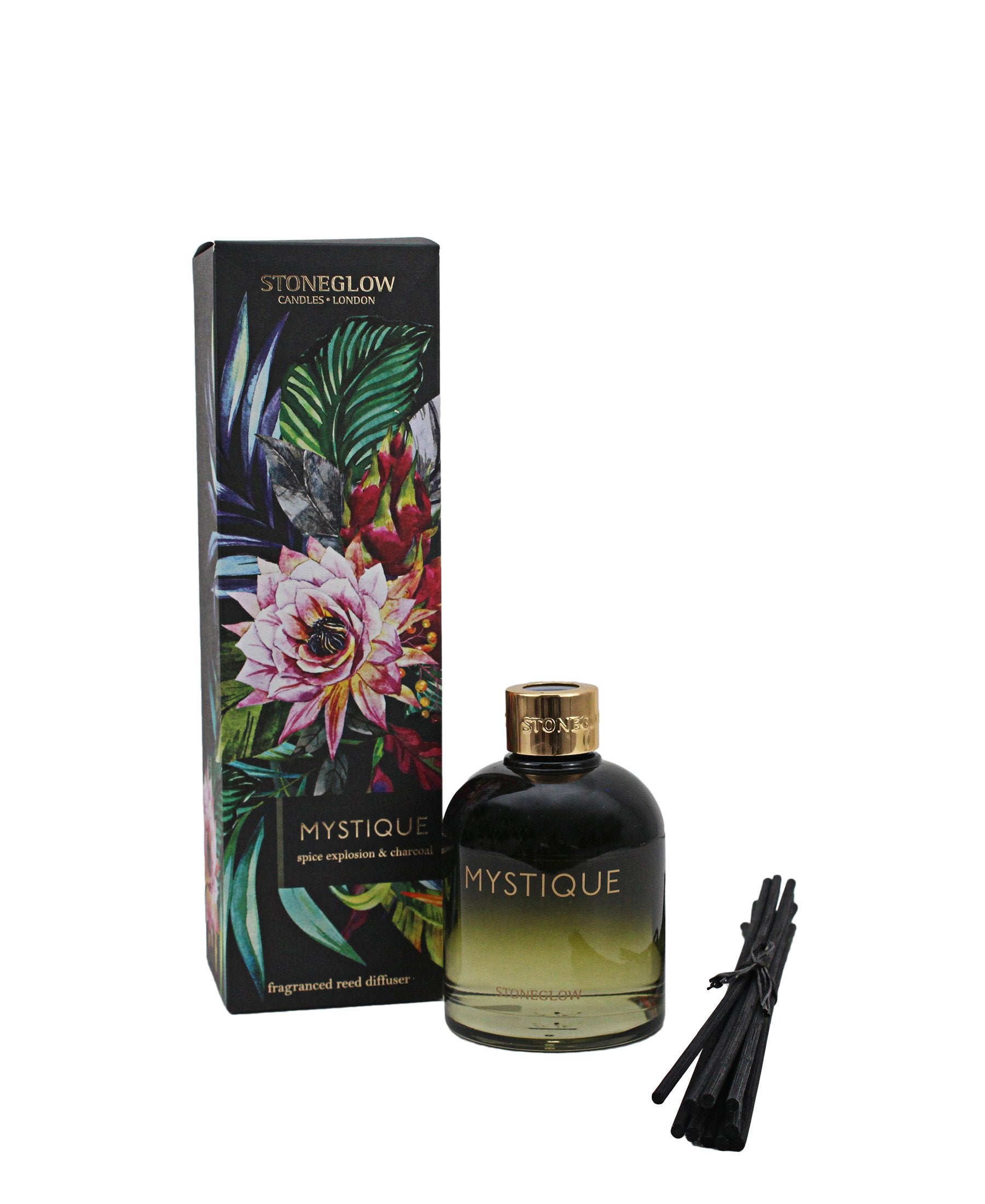 Stoneglow Mystic Spice Explosion & Charcoal Reed Diffuser - Green