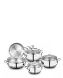 Korkmaz Tombik 9 Piece Cookware Set - Stainless Steel