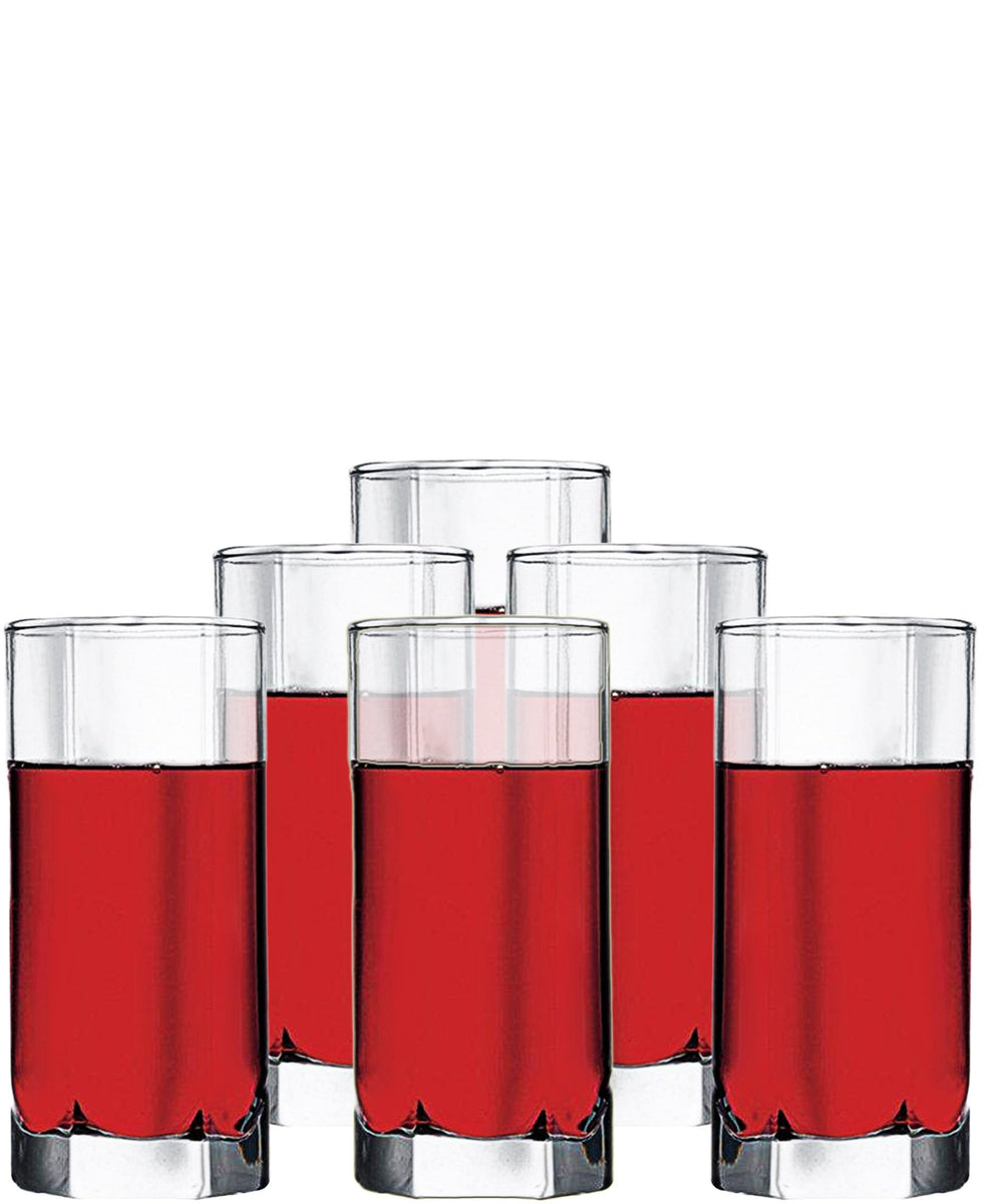 Pasabahce Tango Long Drink Glasses Set Of Six - Clear