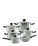 Taste Roma 11 Piece Cookware Set - Stainless Steel