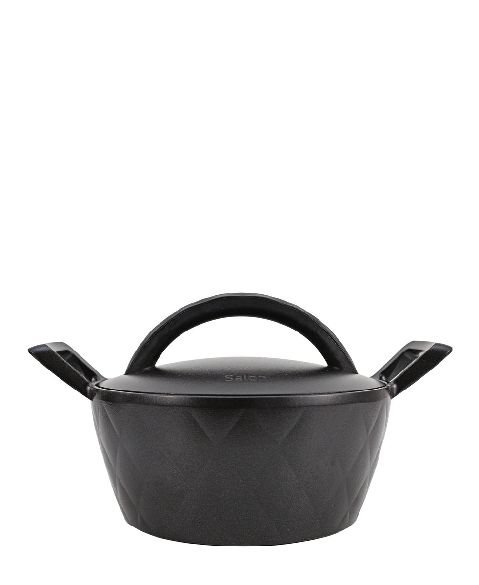 Lock & Lock Salon Diecast Casserole 18CM - Black