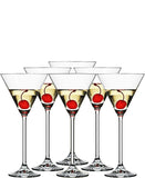Bohemia Natalie Martini Glasses Set Of Six 280ML - Clear