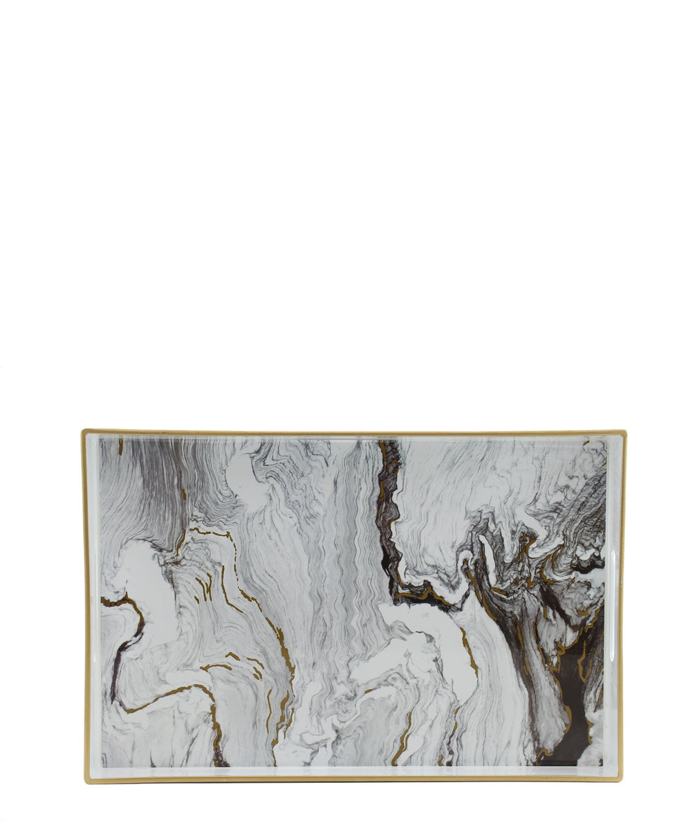 Edecor Abstract Tray Small - White