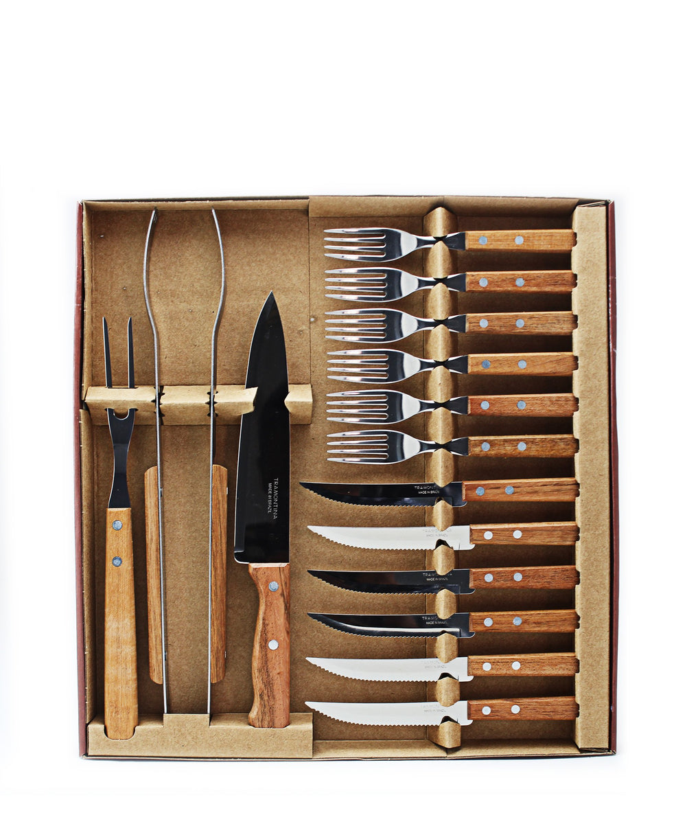 Tramontina Barberque Set 15 Piece - Brown
